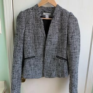 H&M Women’s Black and White Blazer Size 10
